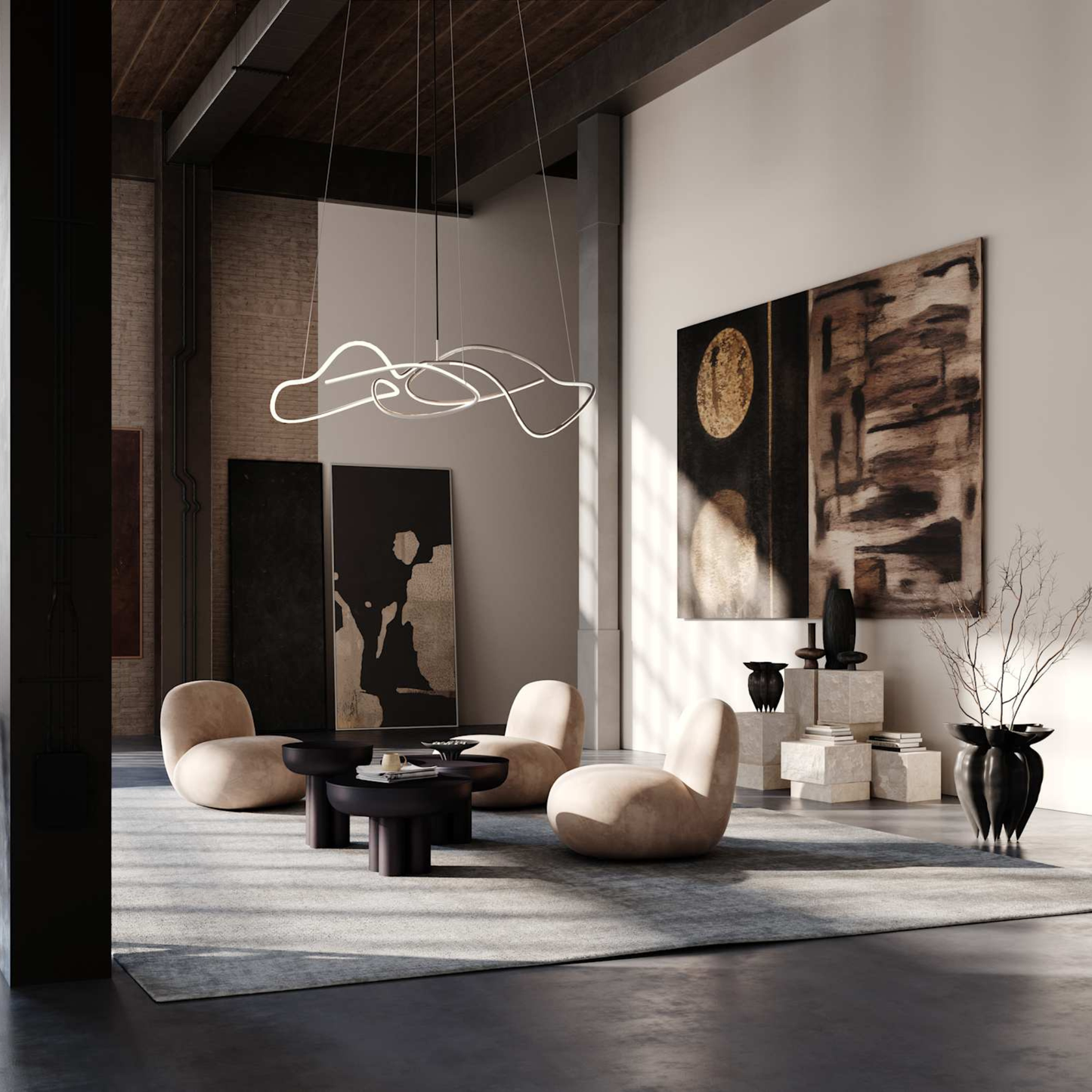 Ghost Chandelier, Big - Chrome
