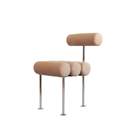 Hiro Dining Chair, Stainless Steel - Nubuck